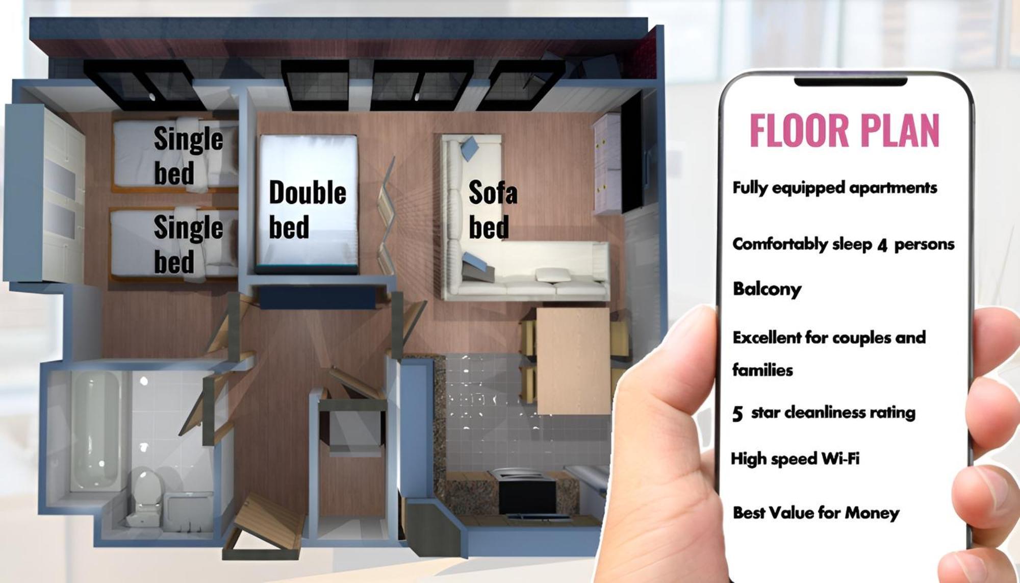 Sidemersey Livings- Convenient 1-Bedroom Flat With A View, Central Liverpool Exteriér fotografie